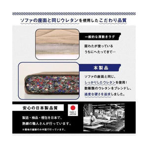 ラグ カーペット こたつ敷き 絨毯 厚手 低反発 ウレタン 防音 マット 極厚 ふかふか 正方形 90×90 ミニ 小さい 1畳 北欧 モダン デザイン かわいい もこもこ