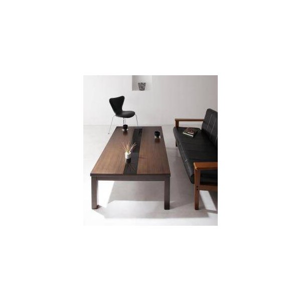 kag-33672 こたつ 本体 ローテーブル センターテーブル おしゃれ リビング ( 机 4尺 長方形 80×120) 4人 大きい 約 高さ40 ガラス ウォールナット 高級 シンプル モダン