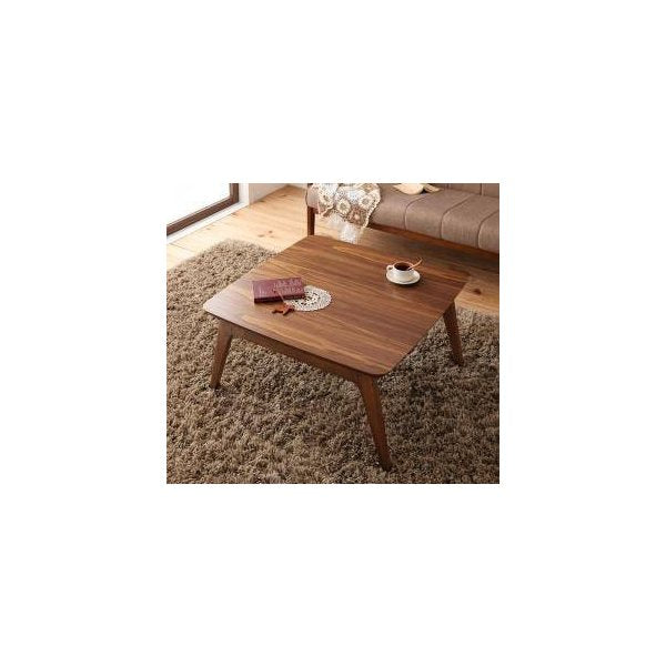 kag-33762 こたつ 本体 ローテーブル センターテーブル おしゃれ ( 正方形 75×75) コンパクト ミニ 小さい 一人用 約 高さ40 ウォールナット 北欧 アンティーク 角丸