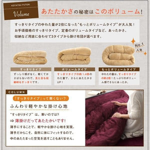こたつ 布団 こたつ掛け敷きセット こたつ掛布団 マット こたつ敷布団 厚手 極厚 (掛・敷2点もっと極厚 正方形(75×75)天板用)