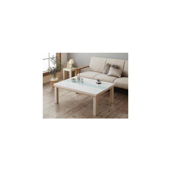 kag-34157 こたつ 本体 ローテーブル センターテーブル おしゃれ ( 鏡面 長方形 75×105) 4人 大きい 約 高さ40 ガラス 高級 シンプル モダン アンティーク 可愛い 姫