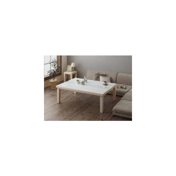 kag-34158 こたつ 本体 ローテーブル センターテーブル おしゃれ ( 鏡面 4尺 長方形 80×120) 4人 大きい 約 高さ40 ガラス 高級 シンプル モダン アンティーク 可愛い 姫