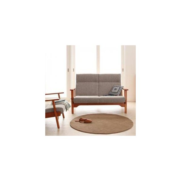 kag-34517 ソファー 2人掛け 2人用 リクライニング 140cm ハイバック ヘッドレスト 脚 木製フレーム 木枠 布張り 北欧 モダン デザイナーズ 高級 ミッドセンチュリー