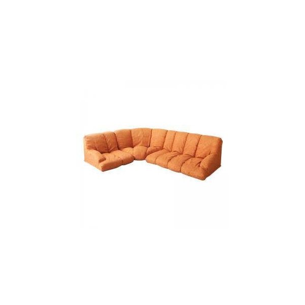 kag-34552 コーナーソファーL字 l型 ふかふか カウチ ( ハイバック 4人掛け 大人数 1P+2P+左コーナー ) 円形 丸い 布張り モダン クール スタイリッシュ デザイナーズ 高級
