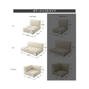コーナーソファー コーナーソファ L字 レザーソファー カウチ( ソファ4点 ローソファー ポケットコイル 2P×2+コーナー×2 