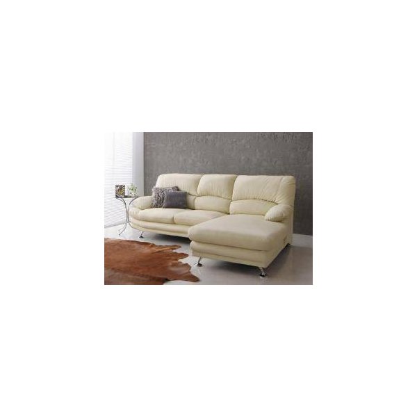 kag-34608 コーナーソファーL字 l型 3人掛け レザー 革 合皮 ( 左カウチ スチール脚 ) ハイバック ヘッドレスト 脚 モダン クール スタイリッシュ デザイナーズ 高級