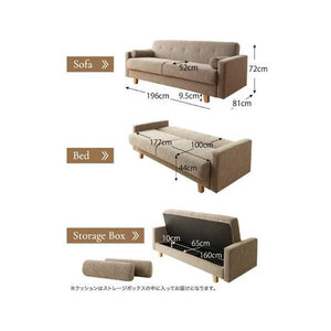 ソファー おしゃれ 安い 2人掛け 2人用 収納付き シンプル モダン 195cm 収納 ボックス 布張り 北欧 モダン デザイナーズ 高級 ミッドセンチュリー