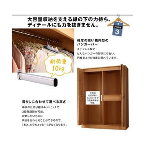 クローゼット 収納 扉 クローゼットハンガー ハンガーラック ワードローブ おしゃれ 洋服掛け 吊り下げ 2段 ダブル 幅90 
