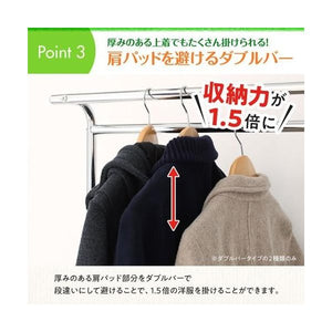ハンガーラック おしゃれ スリム 頑丈 パイプハンガー 洋服掛け 低い 安い 大容量 コートハンガー 押入れ クローゼット 1段 