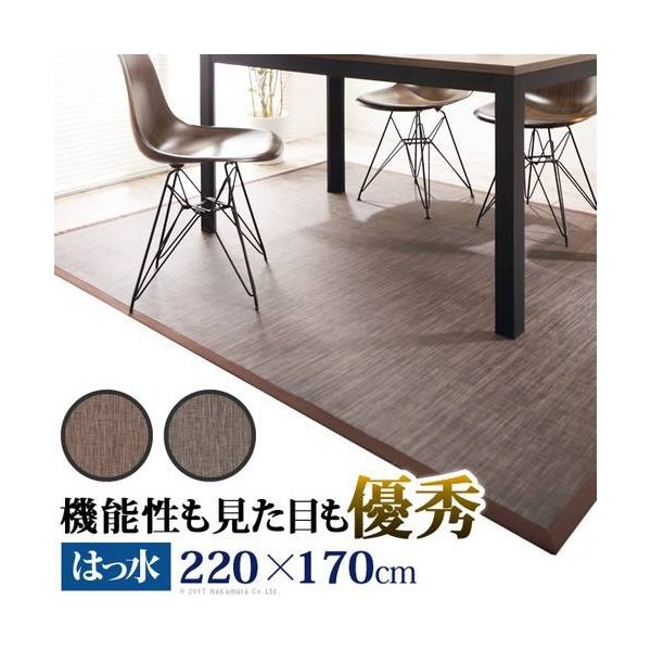kag-35781 ダイニング ラグ ラグマット ダイニングラグ センターラグ 拭ける 撥水 アジアン 2畳 220×170 長方形 カーペット 床暖房 ホットカーペット対応 おしゃれ