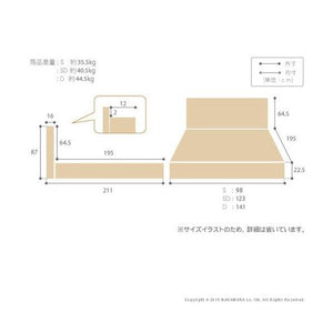 ベッド セミダブル フレーム おしゃれ 安い 北欧 一人暮らし SD フレーム ライト 宮付き 枕元 棚 収納なし 国産 日本製 ヘッドボード コンセント 読書