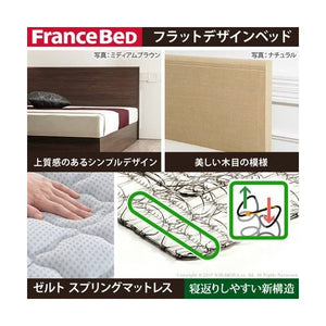 ベッド シングル ベット ベッドフレーム おしゃれ 安い 北欧 一人暮らし 国産 フラット ヘッドボード 薄型 板 マットレス付き スプリングマットレス