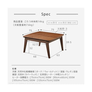 コタツ こたつテーブル 一人用 一人暮らし 正方形 センターテーブル ローテーブル おしゃれ 安い 北欧 木製 リビングテーブル