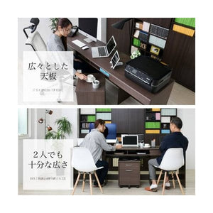 パソコンデスク 勉強机 PCデスク おしゃれ 安い 北欧 シンプル オフィスデスク 大人 子供 幅 180 190 200 210 奥行50 2人 兄弟 棚 収納 引き出し
