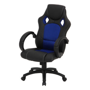 オフィスチェア 事務椅子 キャスター付き椅子 キャスター 椅子 パソコンチェア デスクチェア ブラック×ブルー