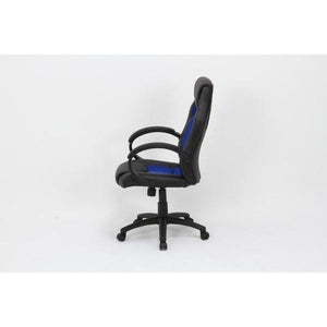 オフィスチェア 事務椅子 キャスター付き椅子 キャスター 椅子 パソコンチェア デスクチェア ブラック×ブルー