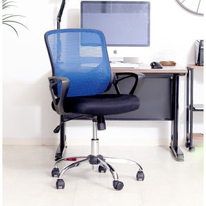 オフィスチェア 事務椅子 キャスター付き椅子 キャスター 椅子 パソコンチェア デスクチェア ブルー
