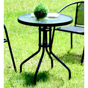 ガーデンテーブル おしゃれ 格安 屋外 カフェ テラス ガーデン 庭 ベランダ バルコニー アジアン アウトドア ブラック 幅60 奥行60 高さ72