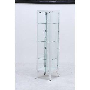 コレクションケース キャビネット ガラス ショーケース アンティーク 薄型 フィギュア ディスプレイ 棚 コレクションラック 白 幅40 奥行40 高さ160