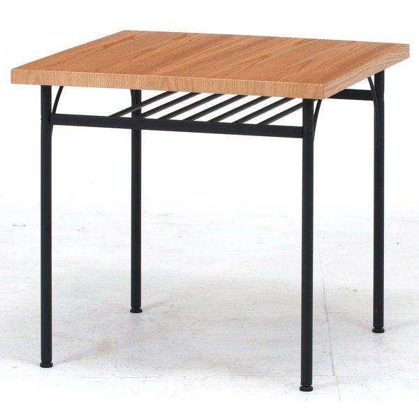 kag-36829 ダイニングテーブル おしゃれ 安い 北欧 食卓 テーブル 単品 モダン 机 会議用テーブル ナチュラル×ブラック 幅75 奥行75 高さ72