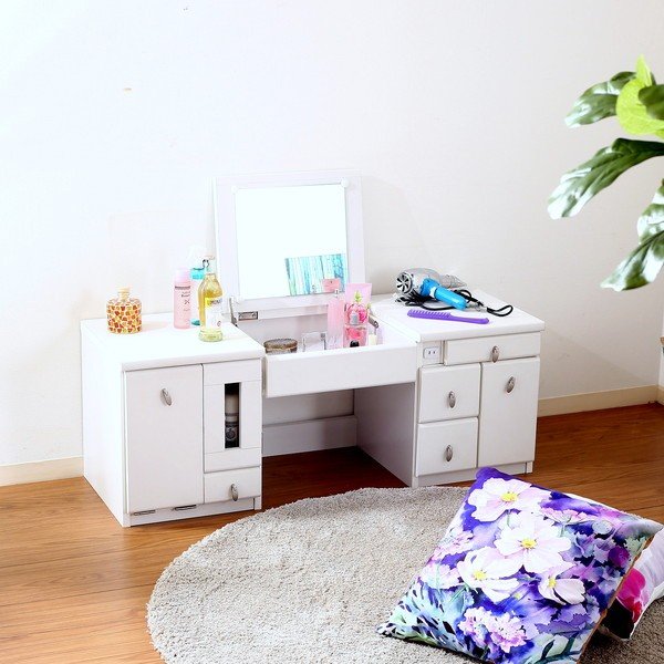 kag-36895 ドレッサー テーブル 化粧台 コスメ 鏡台 机 収納 姿見