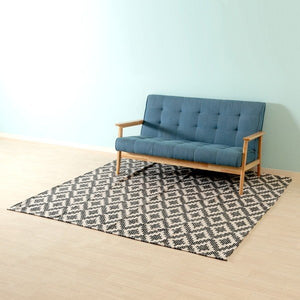 ラグ カーペット おしゃれ ラグマット 滑り止め 絨毯 北欧 安い 厚手 ふかふか 子供 防音 ブルー 185×185