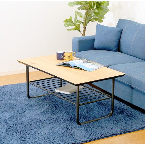 kag-37060 センターテーブル ローテーブル おしゃれ 北欧 木製 リビングテーブル コーヒーテーブル 応接テーブル デスク 机 ナチュラル×ブラック 幅110 奥行60 高さ45