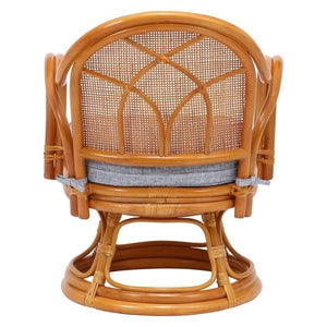 高座椅子 椅子 回転 スツール いす おしゃれ 北欧 木製 アンティーク 安い チェア チェアー 腰掛け シンプル ラタン 籐 グレー 幅52 奥行54 高さ69 座面高23