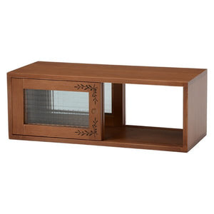 ミニ食器棚 カウンター上 卓上 おしゃれ 北欧 安い キッチン 収納 棚 ラック 木製 カップボード 薄型 薄い ロータイプ 低い 引き戸 ガラス扉 コンパクト 小さい