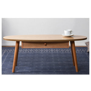 ローテーブル センターテーブル ちゃぶ台 木製 おしゃれ 北欧 リビングテーブル コーヒーテーブル 応接テーブル ローデスク 机 一人暮らし 楕円 オーバル 引き出