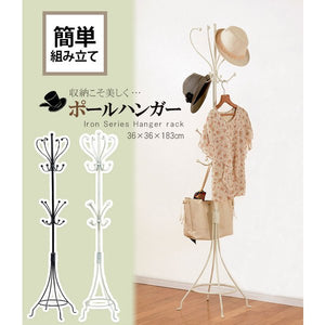 ハンガーラック おしゃれ 頑丈 丈夫 洋服掛け パイプハンガー コートハンガー スリム 安い 一人暮らし アパレル 業務用 什器 アイアン スチール 約 幅36×奥行36