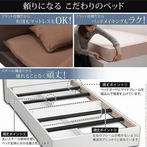 チェストベッド セミダブル 一人暮らし 収納 ポケットコイル スプリング マットレス 付き 引き出し 宮付き 棚 コンセント 携帯 スマホ 充電 電気 北欧 モダン
