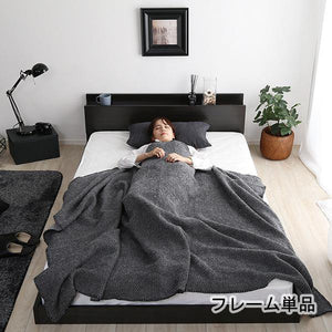ローベッド シングル 一人暮らし 宮付き ヘッドボード 棚 ラック 携帯 ティッシュ メガネ リモコン 頭上 収納 コンセント スマホ 充電 電気 北欧 モダン 低床