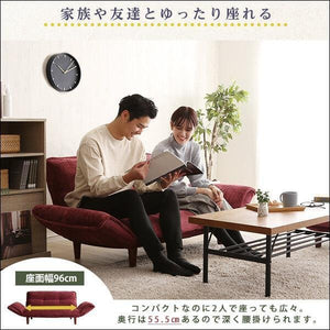 ソファ 2人掛け オットマン付き スツール 足置き 椅子 リクライニング 西海岸 ヴィンテージ コンパクト カウチ ポケットコイル 脚 布張り アンティーク レトロ