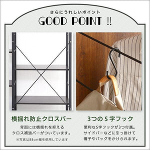ハンガーラック 頑丈 丈夫 洋服掛け パイプ ハンガー ポール コート クローゼット キャスター 省スペース スリム ヴィンテージ アイアン 一人暮らし 約幅120