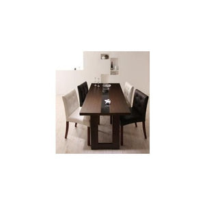 ダイニングテーブル ダイニング テーブル おしゃれ 単品 食卓テーブル 木製 ガラス 食卓 4人用 ウッド×ブラック 黒ガラス 150cm