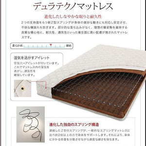 セミダブルベッド 一人暮らし SD マットレス付き ローベッド ロータイプ 低い 宮 棚 携帯 メガネ リモコン 収納 コンセント スマホ 充電 電気 ヴィンテージ