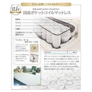 セミダブルベッド 一人暮らし SD マットレス付き チェストベッド ミドル ベッド下収納 引き出し付き 大容量 ヘッドボード 薄型 デザイナーズ ホテル モダン 高級
