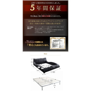 ダブルベッド 2人 マットレス付き ローベッド 低い 背もたれ ヘッドボード ヘッドレスト 読書 クッション 寄りかかる レザー ゴージャス 豪華 ゴシック 姫系