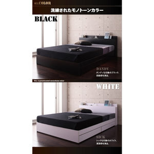 セミダブルベッド 一人暮らし SD マットレス付き チェストベッド ミドル ベッド下収納 引き出し 大容量 宮 棚 携帯 リモコン 収納 コンセント スマホ 充電 電気