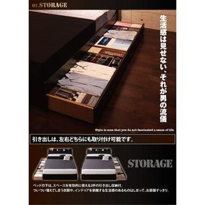 セミダブルベッド 一人暮らし SD マットレス付き チェストベッド ミドル ベッド下収納 引き出し 大容量 宮 棚 携帯 リモコン 収納 コンセント スマホ 充電 電気