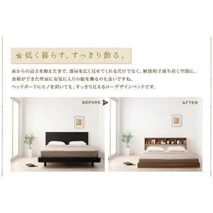 セミダブルベッド 一人暮らし フレームのみ ローベッド ロータイプ 低い 宮 棚 携帯 リモコン 収納 姫系 かわいい ガーリー シャビー アンティーク プリンセス