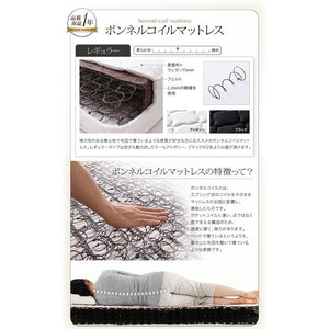 キングベッド 家族 ファミリー 親子 ワイド マットレス付き チェスト ベッド下 収納 引き出し 大容量 宮 棚 携帯 照明 読書 ライト コンセント スマホ 充電