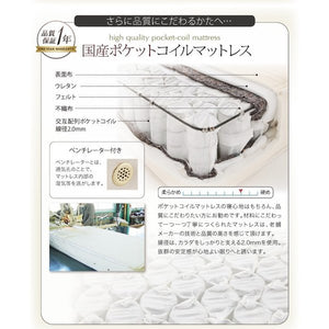 キングベッド 家族 ファミリー 親子 ワイド マットレス付き チェスト ベッド下 収納 引き出し 大容量 宮 棚 携帯 照明 読書 ライト コンセント スマホ 充電