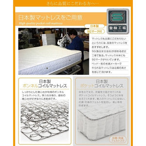 連結ベッド 幅230 キング ワイド 2人 3人 4人 家族 つなげる 2台 連結 分割 ファミリー 親子 マットレス付き セット 宮 棚 携帯 収納 照明 読書 ライト 読書