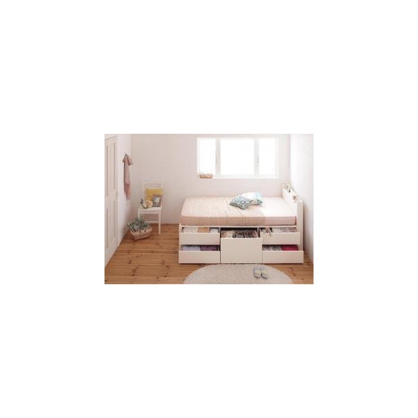 kag-42740 セミシングルベッド 一人暮らし コンパクト ショート丈 小さい マットレス付 チェスト 収納 引き出し 大容量 宮 棚 携帯 コンセント スマホ 充電 アンティーク