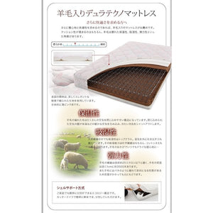 セミダブルベッド 一人暮らし マットレス付き 脚 足 宮 棚 携帯 リモコン 収納 照明 読書 ライト 電気 コンセント スマホ 充電 すのこ 通気性 カビ ヴィンテージ