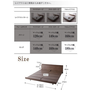 キングベッド 家族 ファミリー 親子 ワイド マットレス付 ロー 低い 宮 棚 携帯 収納 携帯 スマホ 充電 コンセント 布団可 脚 足 北欧 おしゃれ アンティーク