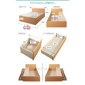セミダブルベッド 一人暮らし マットレス付き チェスト ベッド下 収納 引き出し 大容量 宮 棚 携帯 コンセント スマホ 充電 姫系 かわいい アンティーク