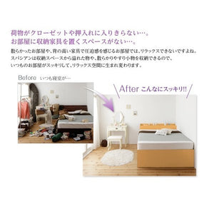 シングルベッド 一人暮らし マットレス付き チェスト ベッド下 収納 引き出し 大容量 宮 棚 携帯 コンセント スマホ 充電 姫系 かわいい ガーリー アンティーク